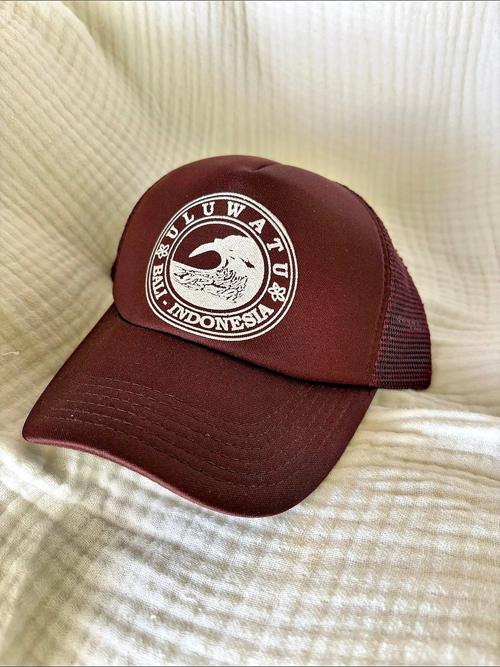 Bali Trucker Hat in Brown Like New